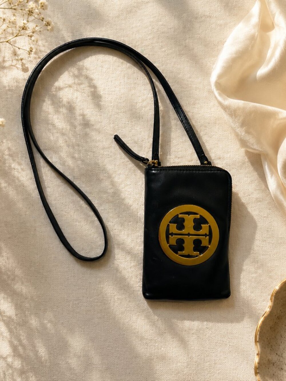 Tory Burch Charlie Leather Phone Crossbody